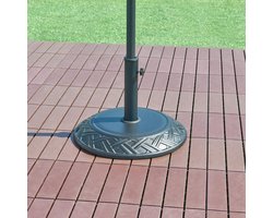 Parasolvoet beton rond met adapters voor parasol met Ø37-58 mm