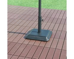 Parasolvoet Beton voor Parasol met Adapters 33-48 mm - Zwart