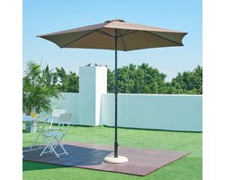 Parasolvoet Bitritto parasolhouder beton rond Ø45x6 cm steenlook beige casa.pro