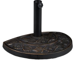 parasolvoet halfrond - voor stokdikte 38 mm - zwaar - 50 x 32 cm