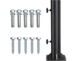 Parasolvoet Heavy Duty voor Zwembad - Patio Paraplu Mount Stand Base voor 1-45 cm paal - Vlagpaal Houder - Patio Tafel Balkon Decks - 1 stuk Zwart parasolvoet