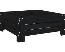 Parasolvoet Omkadering - Parasolbasis Afdekking - Buitenruimte Aankleden - Rustieke Hout Uitstraling - 635 x 635 x 26 cm - Zwart