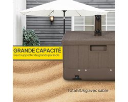 Parasolvoet op Wielen - Stevig en Verplaatsbaar - Voor Stabiele Ondersteuning van Parasol - Weerbestendig en Duurzaam Design - Geschikt voor Tuin, Terras en Balkon - Makkelijk Verrijdbaar en Praktisch in Gebruik