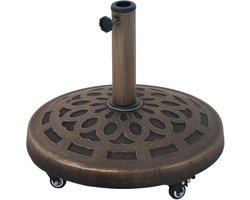 Parasolvoet op Wielen - Stevig en Verplaatsbaar - Voor Stabiele Ondersteuning van Parasol - Weerbestendig en Duurzaam Design - Geschikt voor Tuin, Terras en Balkon - Makkelijk Verrijdbaar en Praktisch in Gebruik