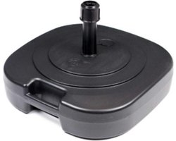 Parasolvoet op wielen - Vulbaar met water of zand - ZWART ANTRACIET - voor kleine parasols tot 250cm met buisopname van 27 tot 35mm