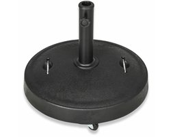 Parasolvoet - Parasol voet - Parasolvoet op wielen - Parasolvoet verrijdbaar - 23,5 Kg - Zwart