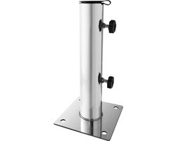 Parasolvoet Roestvrij Staal - Granietplaat - Ø max 55 mm - 4 Gaten parasolvoet
