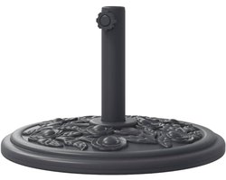 Parasolvoet Rond - Parasolhouder Voet - Parasol Stabiliseren - Beton Gevuld - 12 kg - Grijs
