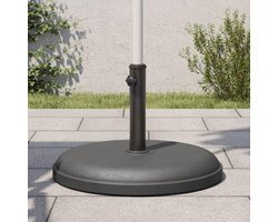 Parasolvoet Rond - Voet voor parasol - Terras Genieten - Beton Gevuld - 25 kg - Zwart