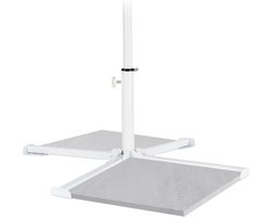 Parasolvoet voor parasols met diameters van 19 tot 34 mm - Kruisvoet - Staal wit Parasolvoet