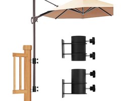 Parasolvoeten - parasol klem- Parasolhouder - Heavy Duty Patio Paraplu Houder - RVS Offset Paraplubak Paraplu Deck Mount Bracket voor Reling, Mount to Deck, Hekken,Parasolhouder balkon, parasolklem balkon