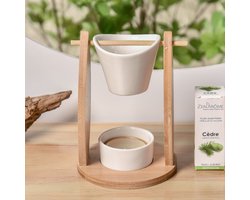 Parfumbrander bamboe - lekkere geur in huis - oliebrander keramiek - zen aroma geur - wax brander ontspanning - parfum geuren warme sfeer