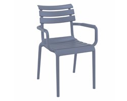 Paris tuinstoel donker grijs - 2 stuks