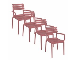 Paris tuinstoel marsala - 4 stuks