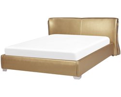 PARIS - Waterbed - Goud - 160 x 200 cm - Leer