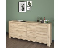 Parisot - Dressoir - Bruin - 199x43x83 cm