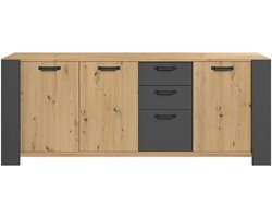 Parisot - Dressoir - Bruin - 220x52x87 cm