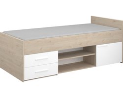 Parisot - Kajuitbed Finland - Wit Jackson Oak met lattenbodem en koudschuimmatras