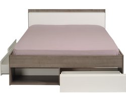 Parisot tweepersoonsbed Most Grijs - 140x200 - compleet met bedbodem en matras