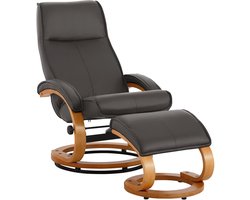 Paris|Relaxfauteuil + hocker in Antraciet