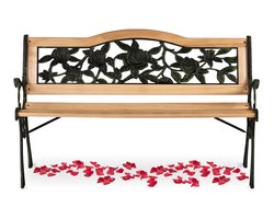 Parkbank met rugleuning 123,5 x 74 x 48 cm Gardi Rose Sofotel