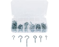 Parkside Assortiment Haken - 151 Haken - Gegalvaniseerd - Ringhaken - Schroefhaken