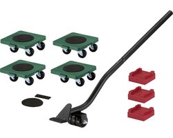 PARKSIDE Meubeltransportrollerset - 10 delig - Soepel lopende wielen: 360° - max. 300 kg