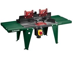 PARKSIDE® Tafel voor bovenfrees - Freesmachine - Afmetingen: L86,5 x B40 cm - Draagvermogen: max. 8 kg - Van robuust aluminium drukgietwerk - 2 zijdelingse tafelaanbouwen - Verstelbare parallel aanslag