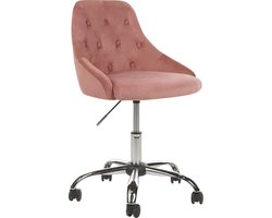 PARRISH - Bureaustoel - Pastelroze - Fluweel