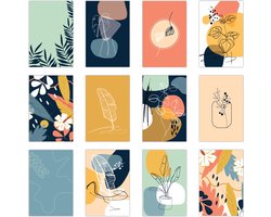 Partizzle 36x Wenskaarten met Enveloppen Set - Zonder Tekst - Leuke Ansichtkaarten Versturen - Bloemen & Natuur - 15x10 cm