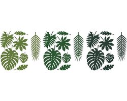 Partydeco - Aloha bladeren set 21 stuks