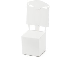 Partydeco - Bedank doosje stoel met kaartje wit (10st)