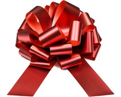PartyDeco - Cadeaustrik Rood - 30 cm