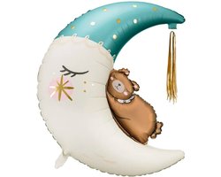 Partydeco - Folieballon teddy on the blue moon (98 cm)