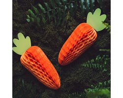 Partydeco - Honeycomb wortel (20 cm)