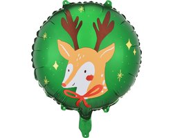 Partydeco - Kerst Folieballon Reindeer - 45 cm