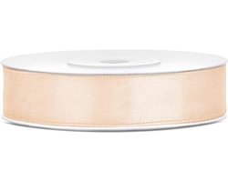 Partydeco - Satijn lint cream 12mm/rol 25m