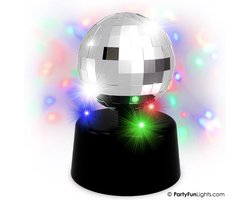 PartyFunLights - Discolamp - Multi-color Party Light - Werkt op batterijen - Werkt op USB - roterend - 3 LED's