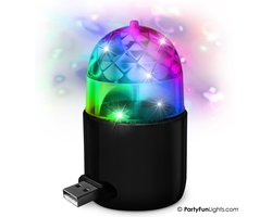 PartyFunLights - USB party lamp - LED - draait en verandert van kleur - werkt op USB