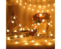 Partylights tuinverlichting - 40 stuks LED - Lichtsnoer - Lampjes Slinger - Connector tot 6 meter lang! - Warm Wit Licht - Kerstverlichting – Feestverlichting - Geschikt voor binnen en buiten