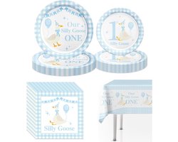 Partypakket tafelgerei voor 10 personen - Silly Goose thema - papier - voor een onvergetelijk verjaardagsfeest - ShopVlot