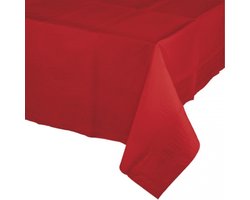 Party/verjaardag Tafelkleed - 1x - rood - 274 x 137 cm - tafellaken van papier