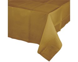 Party/verjaardag Tafelkleed - goud - 274 x 137 cm - tafellaken van papier