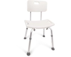 Parvum Relax - Stevige Antislip Douchekruk - Lichtgewicht & Hoogte Verstelbaar - Met rugleuning - Handgrepen - Douchestoel - Badkamer Kruk Douche Stoel