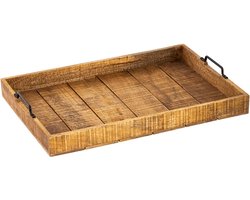 Parya Home - Dienblad Houten Decoratief XXL 57x39cm - Bruin - Mangohout