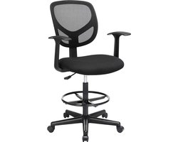 Parya Home ergonomische bureaustoel - zwart - Zithoogte 51,5-71,5 cm