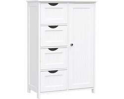 Parya Home - Witte Kast - Inclusief 4 Korven & Deur - Hout - Wit