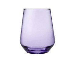 Pasabahce Allegra – Paarse Waterglas/Waterglazen – Set van 3 – 425 ml