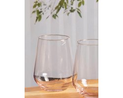 Pasabahce Allegra - Waterglazen - Roze - 425 ml - Set van 3