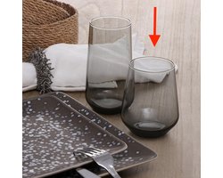 Pasabahce Allegra – Zwarte Waterglazen – Set van 3 – 425 ml – Stijlvolle glazen – Vaatwasserbestendig - Drinkglazen